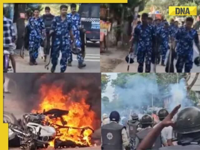 शिव मंदिर के कथित बर्बरता के बाद पुलिस और बदमाशों, कई घायलों के बीच झड़पों के बीच सुरक्षा कस गई, कई घायल, वाहनों ने आग लगा दी,
